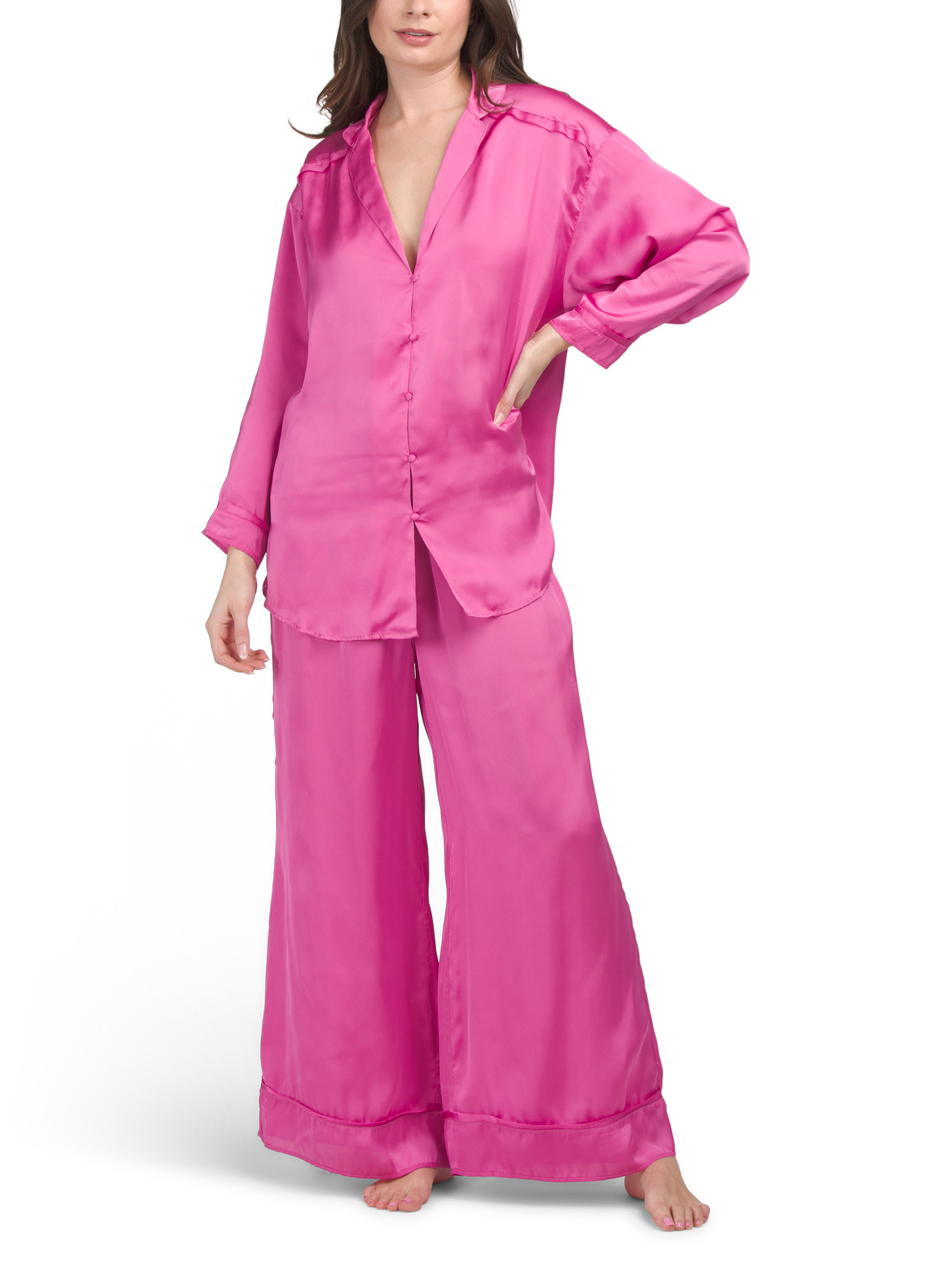2pc Dreamy Days Solid Top And Pants Pajama Set | Marshalls