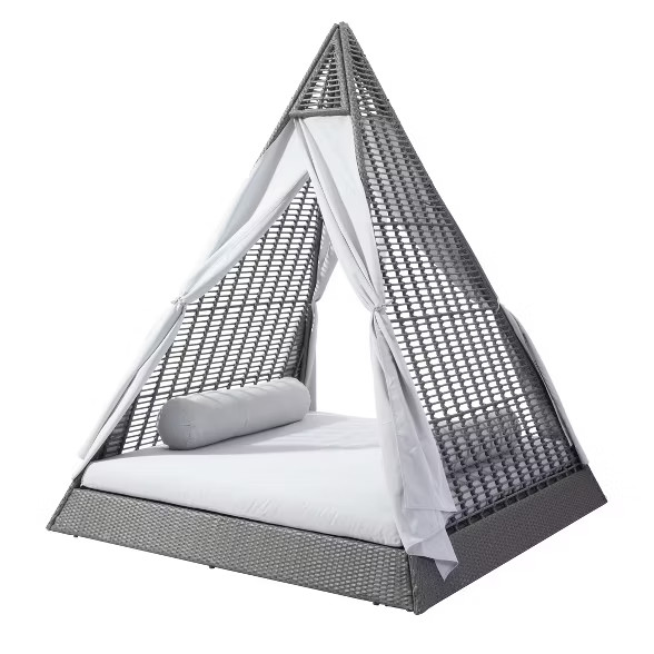 Modern Shaded Outdoor Daybed Gray - ZM Home | Target