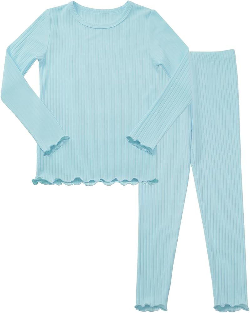 Baby Girls Pajamas Sets 2-8Y Toddler Kids Soft Comfy Modal Tencel Long-Sleeve Snug fit Sleepwear ... | Amazon (US)