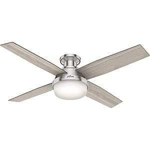 Hunter Fan Company 50283 Dempsey Indoor Low Profile Ceiling Fan with LED Light and Remote Control... | Amazon (US)