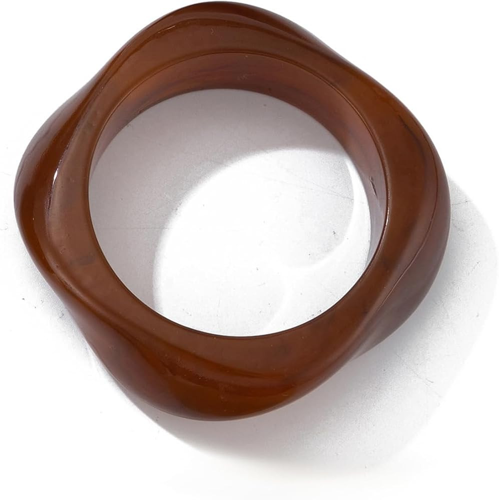 MIFYNN Chunky Transparent Acrylic Bangle Irregular Large Square Bangle Geometric Polygon Transpar... | Amazon (US)