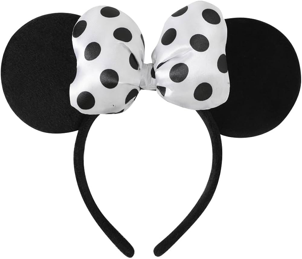 JIAHANG 3D Polka Dot Velvet Mouse Ear Hair Bow Headband,Amusement Photography Headband, Fashion H... | Amazon (US)