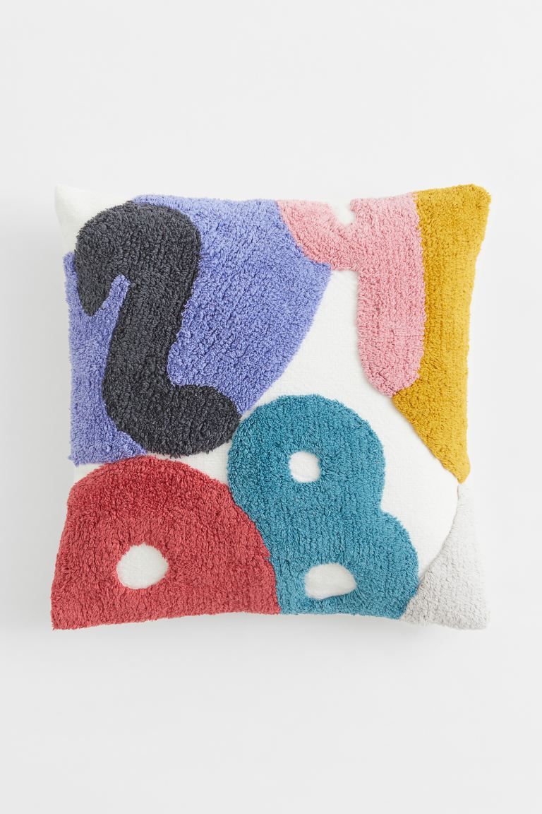 New ArrivalCushion cover in a cotton weave with a tufted pattern in cheerful colours on the front... | H&M (US + CA)