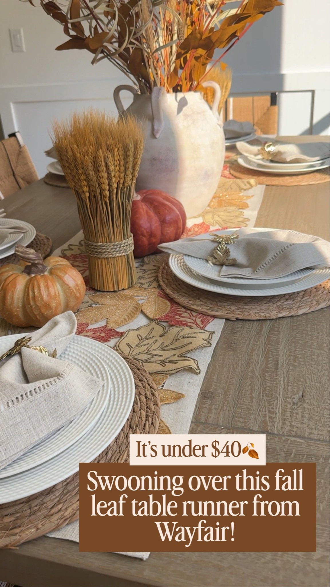 #ad I’m swooning over this cozy fall tablescape with finds from @Wayfair! 🍂It’s the perfect inspiration for all of the Thanksgiving gatherings coming up! I can’t wait to host this season! 

#wayfair #WayfairPartner #falltablescape