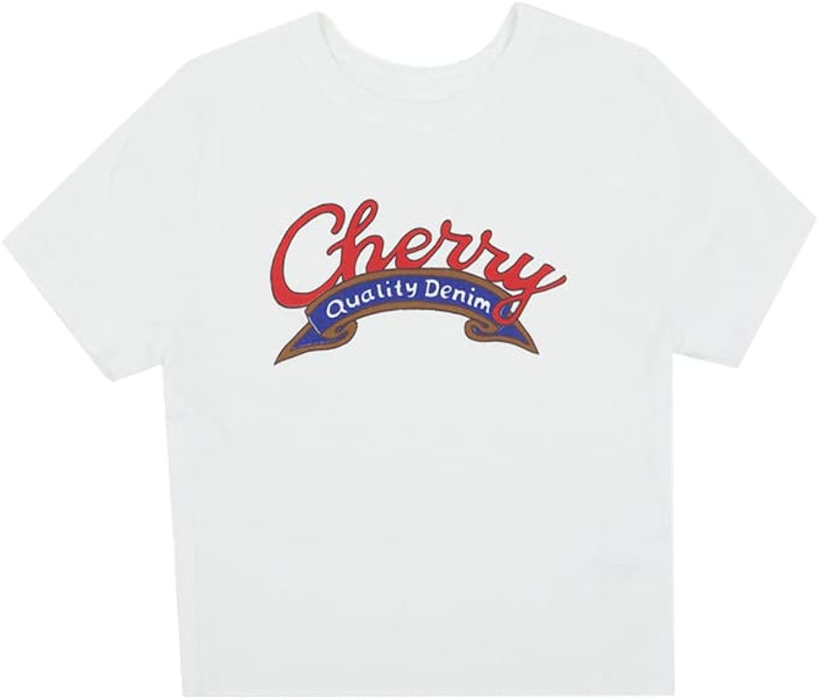 Baby Tees for Teen Girls Y2K Letter Print Crop Top Grunge Women T-Shirt | Amazon (US)