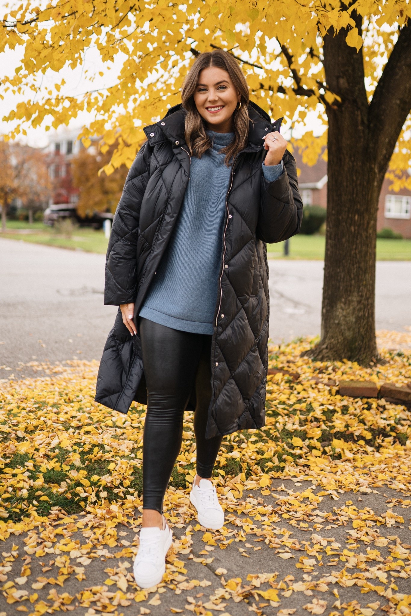 Westing size XL in coat, sweater & 1X in leggings. Use CARALYN15 on your first order at Spanx. 

#LTKMidsize #LTKSeasonal