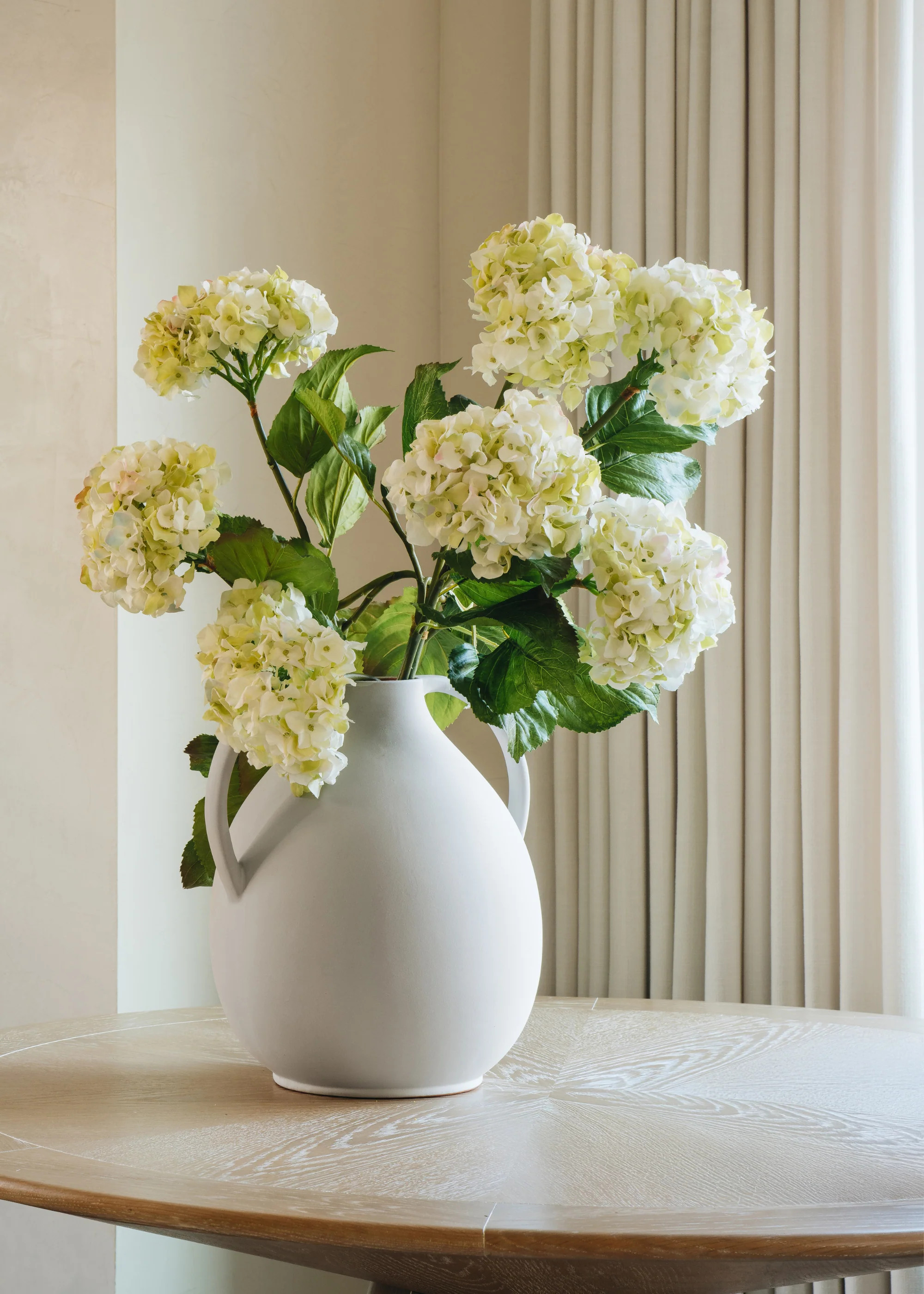Cream Green Hydrangea Branch | Artificial Flowers at Afloral | Afloral