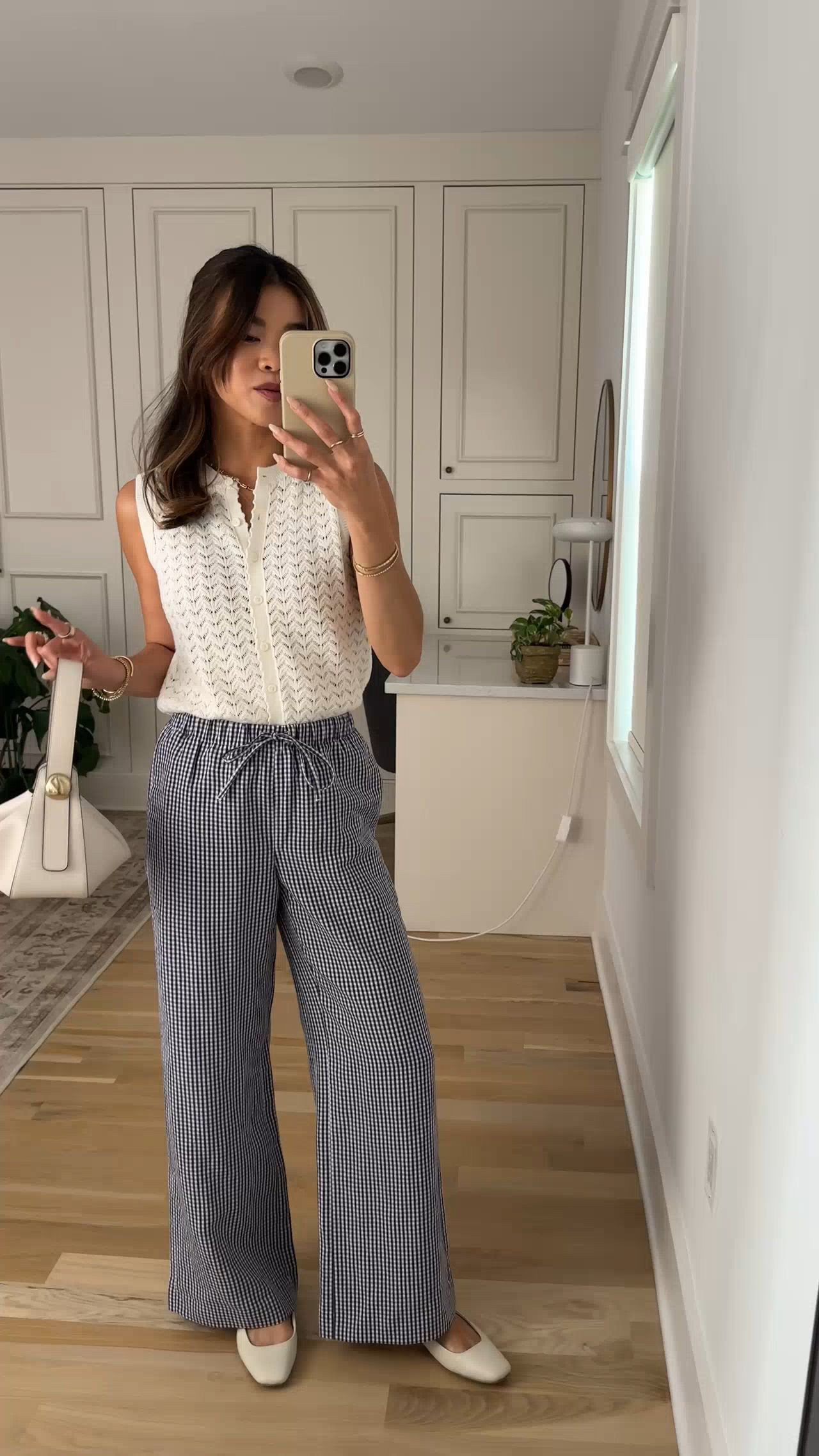 The viral @Aritzia lodge pants in this beautiful gingham print! They are also petite friendly.

Sizing info:
-Aritzia The Lodge Pant - Cruise Linen (Size XXS Short in Srpn Ck Lt Brh/Hbr Nvy)
-Aritzia Cotton Charm Wentworth Sweater Vest (Size 2XS in Light Birch)

Aritzia best sellers, best pieces from Aritzia for petite, Aritzia Viral Lodge Pant, Aritzia petite lodge pant, what pants from Aritzia will fit if youre petite, Petite style guide, how to dress if you’re petite, Petite style, petite fashion, mom outfit, mom style, petite pants, petite outfit ideas, petite outfits, best pants for petite, spring style, spring outfits, beach outfits, spring break, vacation outfits, Aritzia try on, Aritzia new arrivals, Aritzia pants for petite

#LTKootd #LTKSeasonal #LTKPetite