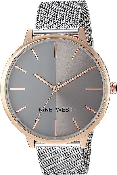 Nine West Women's NW/1981 Sunray Dial Mesh Bracelet Watch | Amazon (US)