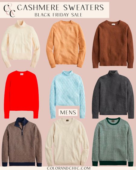 JCrew cashmere sweaters on sale for Black Friday! Up tot 50% off. I love cashmere sweaters because they are warm without being bulky. Great for workwear and casual. Love these for gifts for her, gifts for him, gifts for Moms, mothers in law and Dads. 

#LTKsalealert #LTKGiftGuide #LTKHoliday