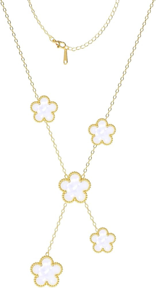 AICase Clover Necklace for Women 18K Gold Plated Four Leaf Clover Necklace Lucky Pendant Jewelry ... | Amazon (US)