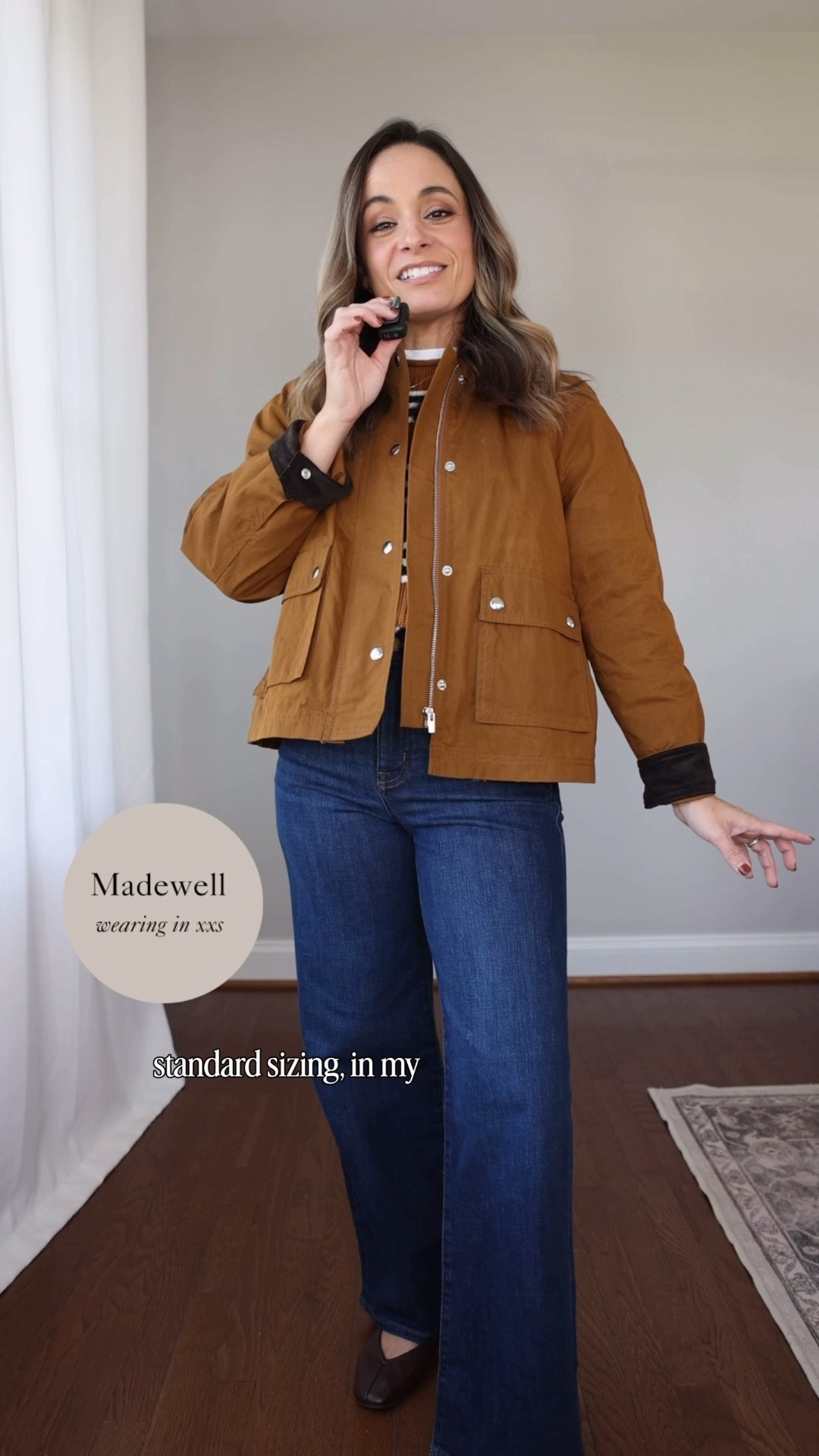 The field jacket I included in the capsule! 

25% off today as well 👏 (including the sweater and shoes I’m wearing that are also capsule pieces)

Jacket: xxs 
Sweater: xxs 
Jeans: petite 24 (10” rise/ 28” inseam)

#LTKPetite