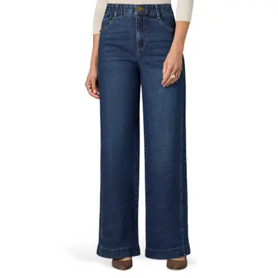 Wit & Wisdom Gracie Skyrise Double Side Seam Wide Leg Jeans in Indigo at Nordstrom, Size 16 | Nordstrom
