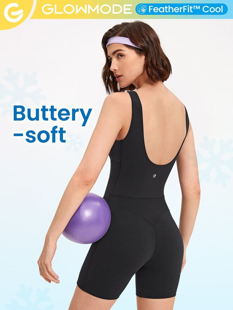 GLOWMODE FeatherFit™-Cool Contrast Sculpt Bodysuit | SHEIN