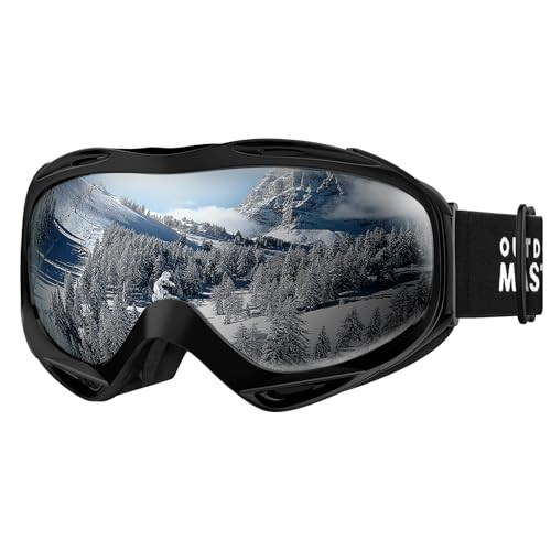 OutdoorMaster OTG Ski Goggles - Over Glasses Ski/Snowboard Goggles for Men, Women & Youth - 100% UV Protection (Black Frame + VLT 10% Grey Lens) | Amazon (US)