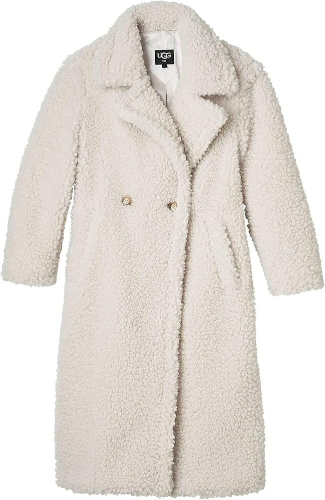 UGG Women's Gertrude Long Teddy Coat | Amazon (US)
