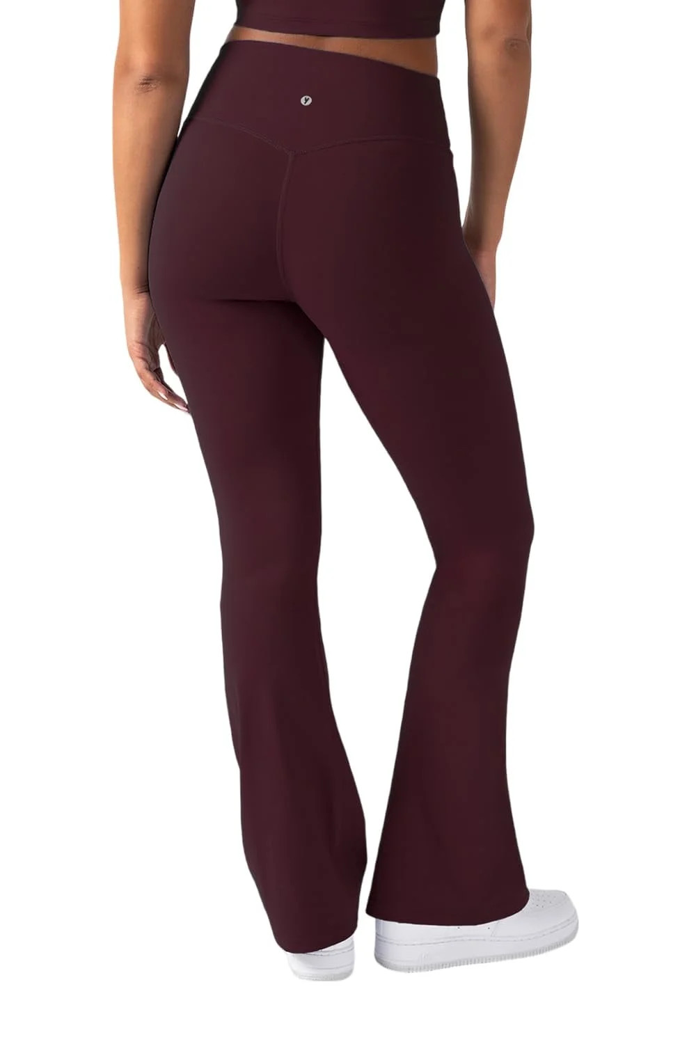 YITTY Active Women's UltraLuxe Kick Flare High Waist Legging, Athleisure, 4-Way-Stretch, Burgundy... | Walmart (US)