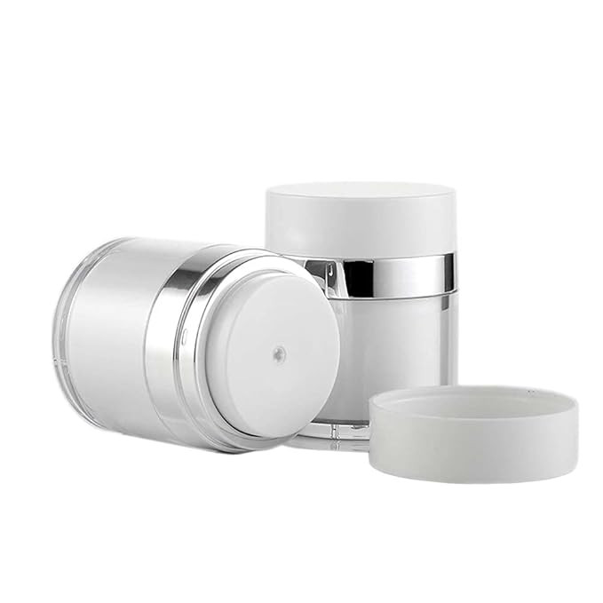 Wresty 2 Pack Airless Cosmetic Container Empty Acrylic Air Pump Jars Travel Vacuum Bottle Airless... | Amazon (US)