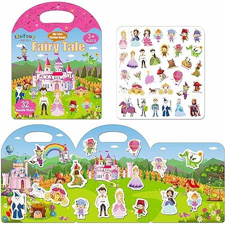 pigipigi Reusable Sticker Books for Kids - 3 Pack Cute Waterproof Sticker for Toddler 1-4 Year Ol... | Amazon (US)