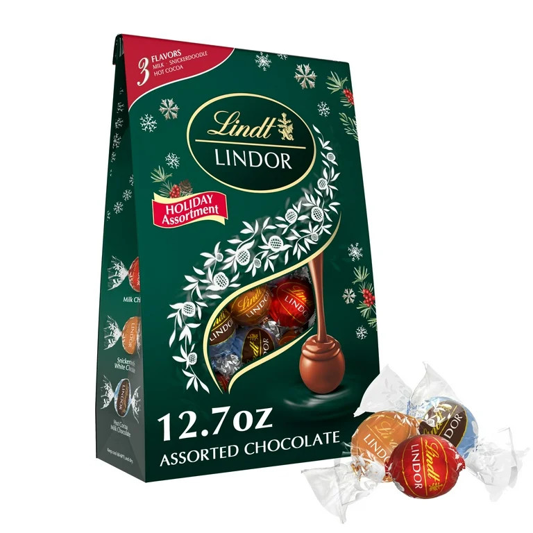 Lindt Lindor Holiday Assorted Chocolate Candy Truffles, 12.7 oz. Bag | Walmart (US)