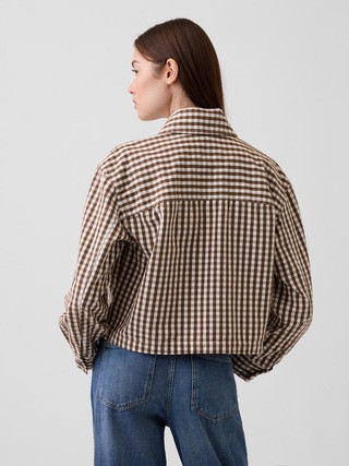 Relaxed Cropped Canvas Barn Jacket | Gap Factory