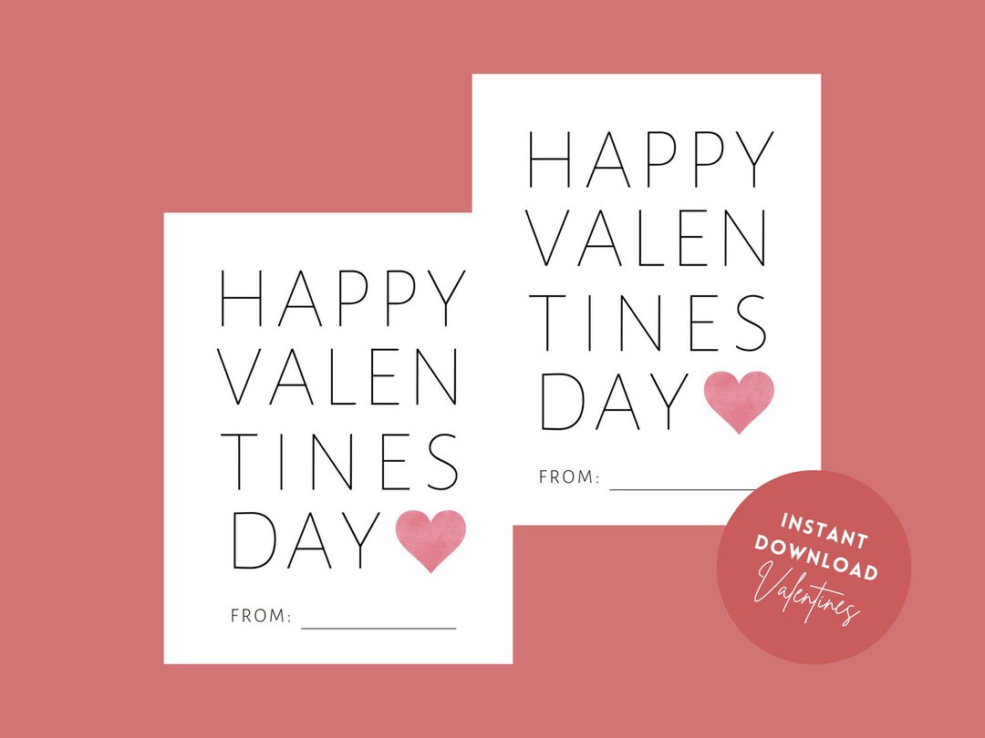 Happy Valentines Day Kids Valentine, Kids Printable Valentine, Valentine Printable, Valentines Da... | Etsy (US)