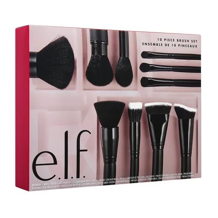 ($25 Value) e.l.f. Cosmetics Holiday 10 Piece Brush Set - Walmart.com | Walmart (US)