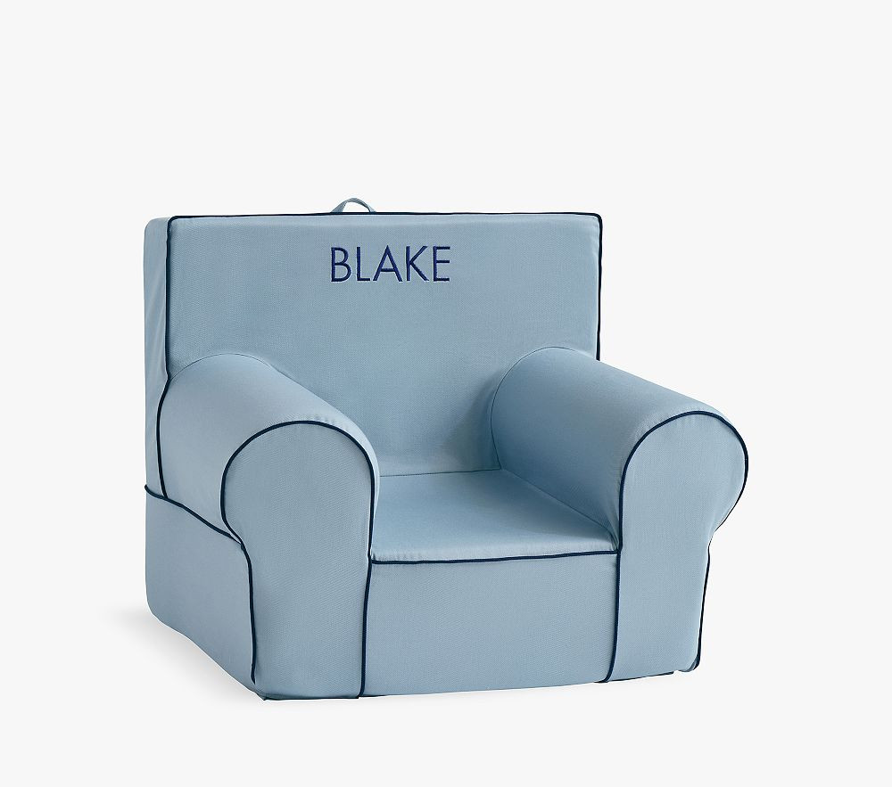 Anywhere Chair®, Arona Twill with Navy Piping | Pottery Barn Kids