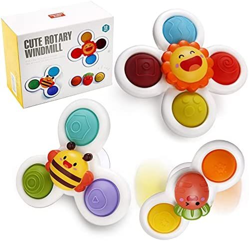 Suction Cup Spinner Toys, Strong Suction Cup Bath Toys, Spinning Dimple Fidget Toy, Sensory Toys ... | Amazon (US)