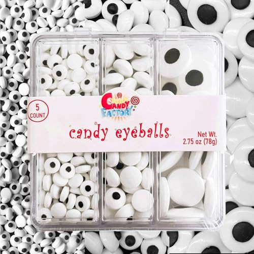 Sarah's Candy Factory 3 Sizes 2.75 Oz Assorted Mix Candy Eyes Eyeballs for Cupcake Toppers,Cookie Decorations Edible Sugar Icing Kosher in a Box | Amazon (US)
