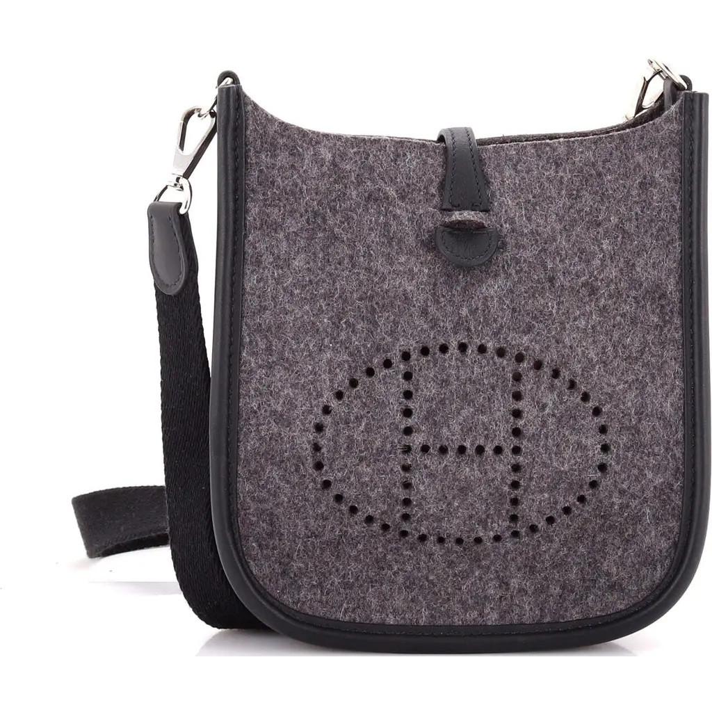 Pre-Owned Hermes Evelyne Bag Gen III Felt TPM in Grey at Nordstrom, Size X-Small | Nordstrom
