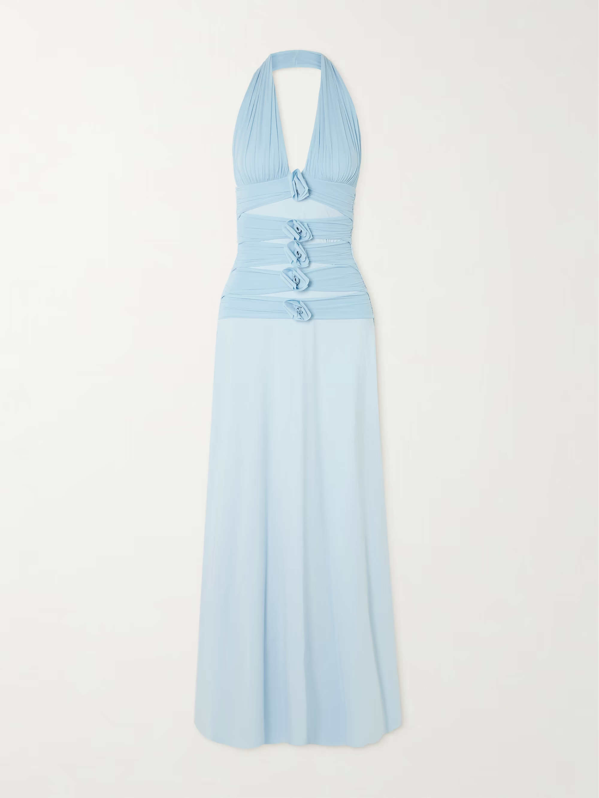 Villadiego appliquéd stretch-jersey halterneck maxi dress | NET-A-PORTER (US)