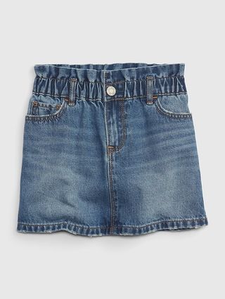 Toddler Ruffle Denim Skirt with Washwell | Gap (US)