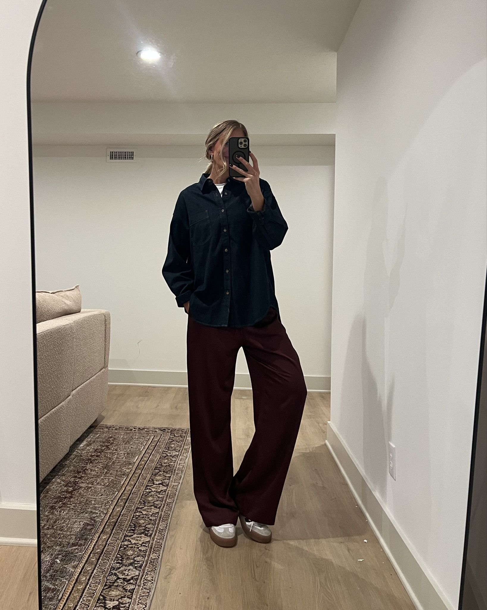 Satin pull on pants 4 ways. 
The pair I’m wearing is currently sold out (hoping they restock if you are seeing this in the future) BUT I found a handful of pants that are similar and some come in tall + petite sizes!!! 

The pair I’m wearing comes in longs and wearing medium long for bump. 

Crewneck Sweater: size medium
Turtleneck: small
Jacket: medium/6
Tailored brown jacket: size 6/medium
Denim button up: runs oversized but still wearing medium for length and I prefer an oversized fit



Satin pants, aritzia, ways to wear, holiday outfit,  holiday party outfit, tall girl friendly, long inseam, bump friendly, Abercrombie, tall sizes. 

#LTKTall #LTKHoliday #LTKStyleTip