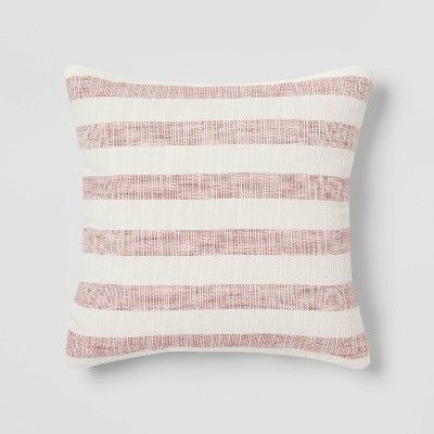 Woven Striped Throw Pillow Red/Ivory - Threshold™ | Target
