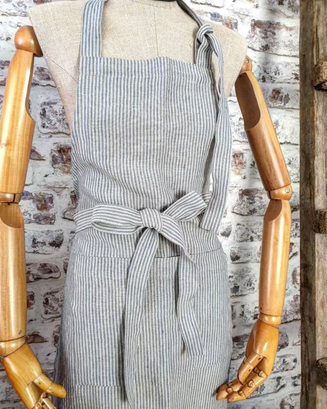 Full Linen Apron Stonewashed Linen Kitchen Dress Rustic - Etsy Canada | Etsy (CAD)