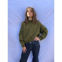 Hand Knitted Sweater Olive Green | Etsy (US)