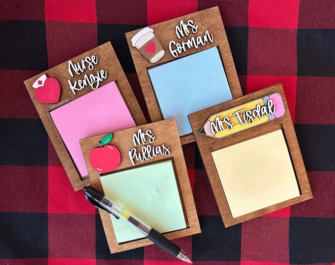 Personalized Sticky Note Holder Teacher Appreciation Gift - Etsy | Etsy (US)