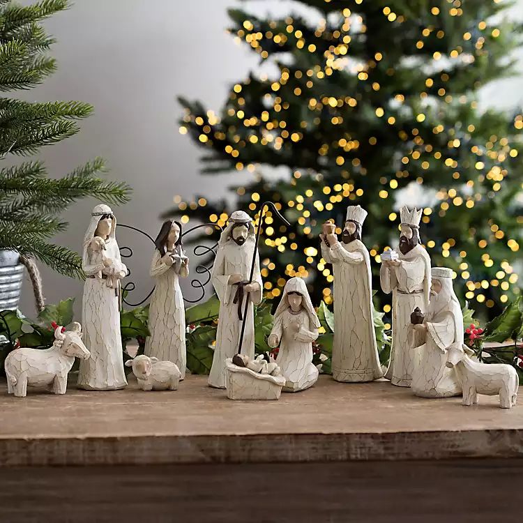 Cream Christmas Nativity Scene, Set of 11 | Kirkland's Home