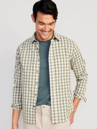 Regular-Fit Built-In Flex Everyday Shirt for Men | Old Navy (US)