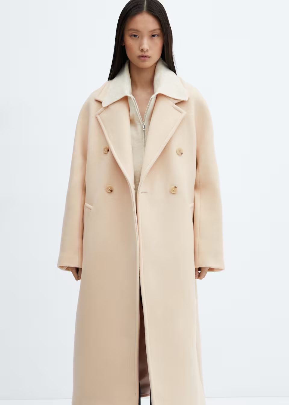 Lapel manteco wool coat -  Woman | Mango Canada | Mango Canada