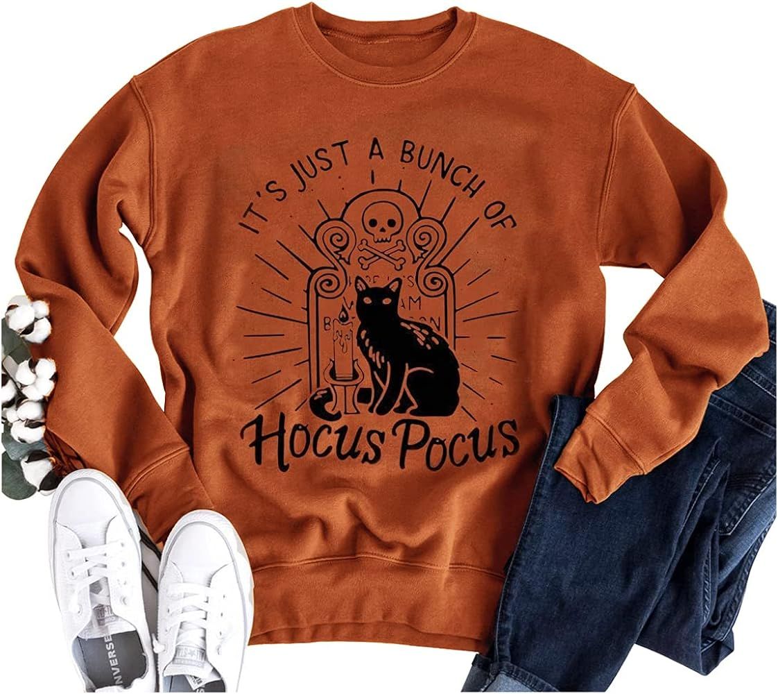 Sanderson Witch Museum Sweatshirt For Women Happy Halloween Pullover Shirts Teen Girls Funny Witc... | Amazon (US)