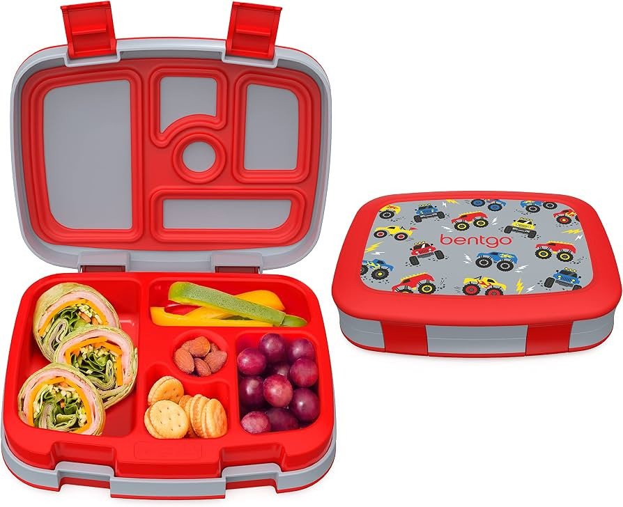 Bentgo® Kids Prints Leak-Proof, 5-Compartment Bento-Style Kids Lunch Box - Ideal Portion Sizes f... | Amazon (US)