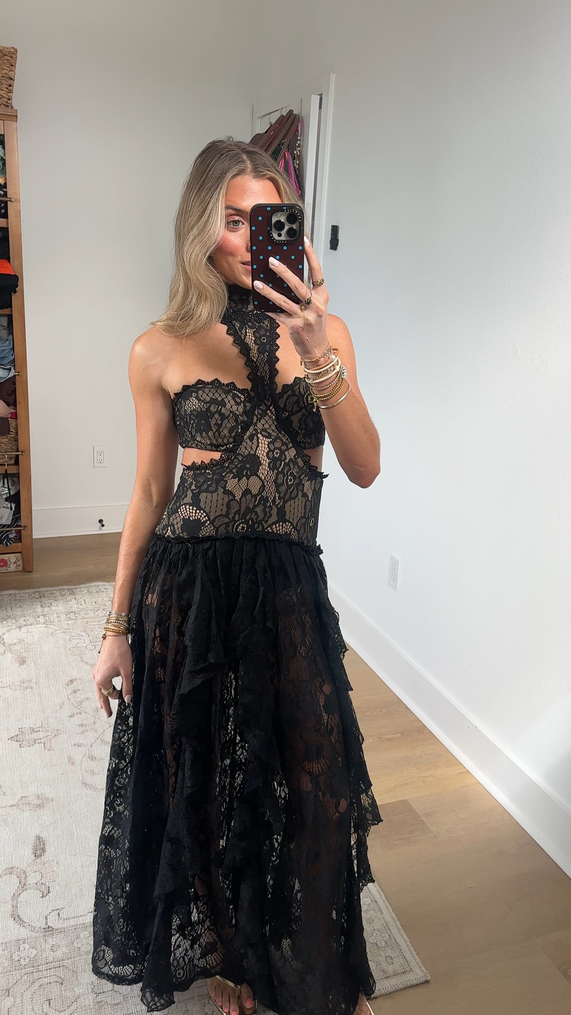 @12th Tribe size XS my code is SLOANEV10. trip means mandatory girls dinners and tons of group pictures. We don't make the rules, we just help you to look your best for them. Introducing the Black Lace Drop Waist Maxi Dress,  and she’s named Princesa for a reason. With a bustier bodice, lacey sheer drop waist skirt with a and high neck detail the Princesa is giving black tie glam

#LTKootd #LTKWedding #LTKFestival