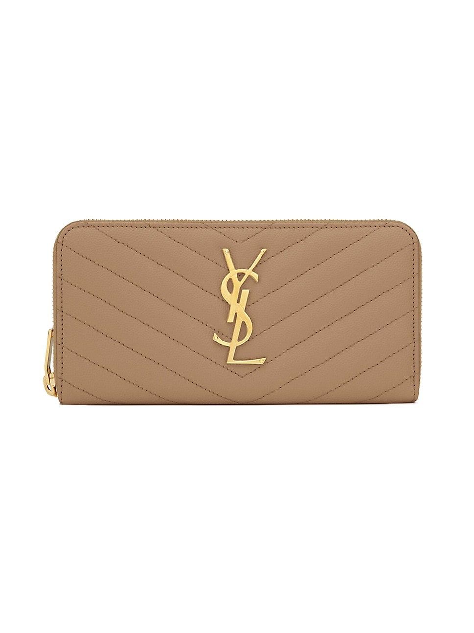 Monogram Matelasse Leather Zip-Around Wallet | Saks Fifth Avenue