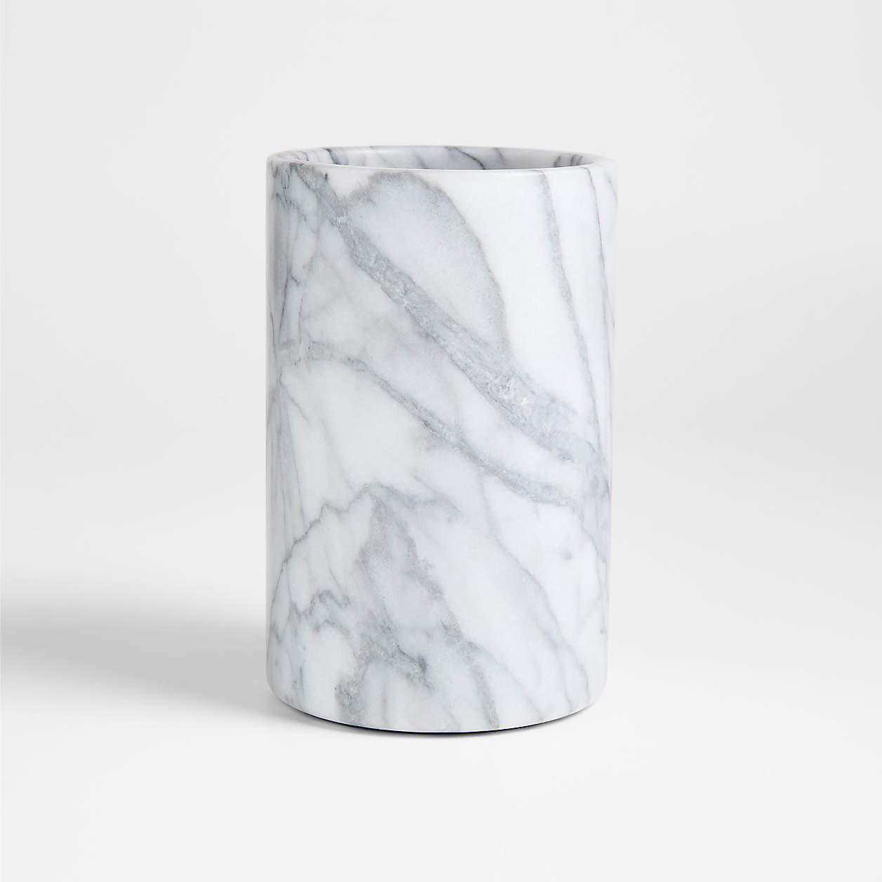 French Kitchen White Marble Wine Cooler + Reviews | Crate & Barrel | Crate & Barrel