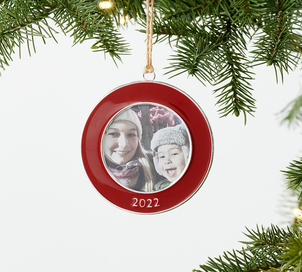 Dated Enamel Framed Ornaments | Pottery Barn (US)