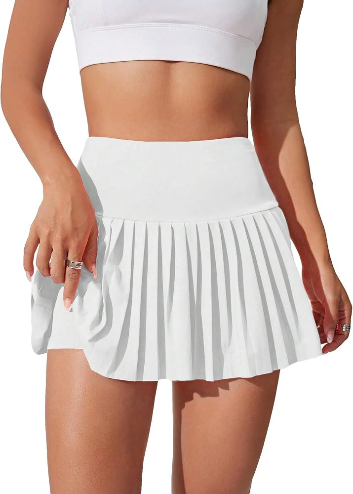 Milumia Women's Golf Skirt High Waist Pleated Mini Tennis Skirt Athletic Skort with Pocket | Amazon (US)