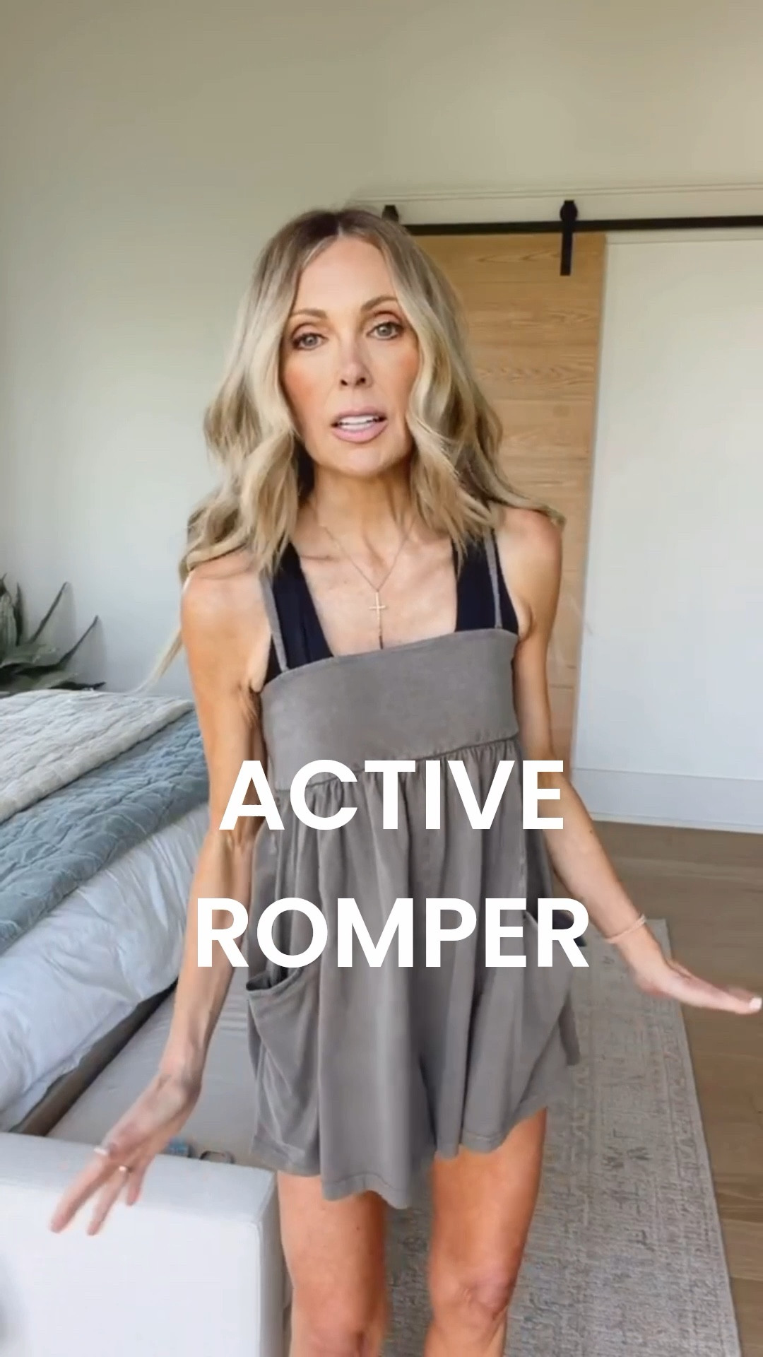 Wear the Hot Shot romper as a cover up, an easy house outfit for summer or a casual day of errands.... pair with a sports bra, a tank or strapless bra. 

@fpmovement #fpmovementpartner 

#LTKActive #LTKmomlife #LTKdayinmylife