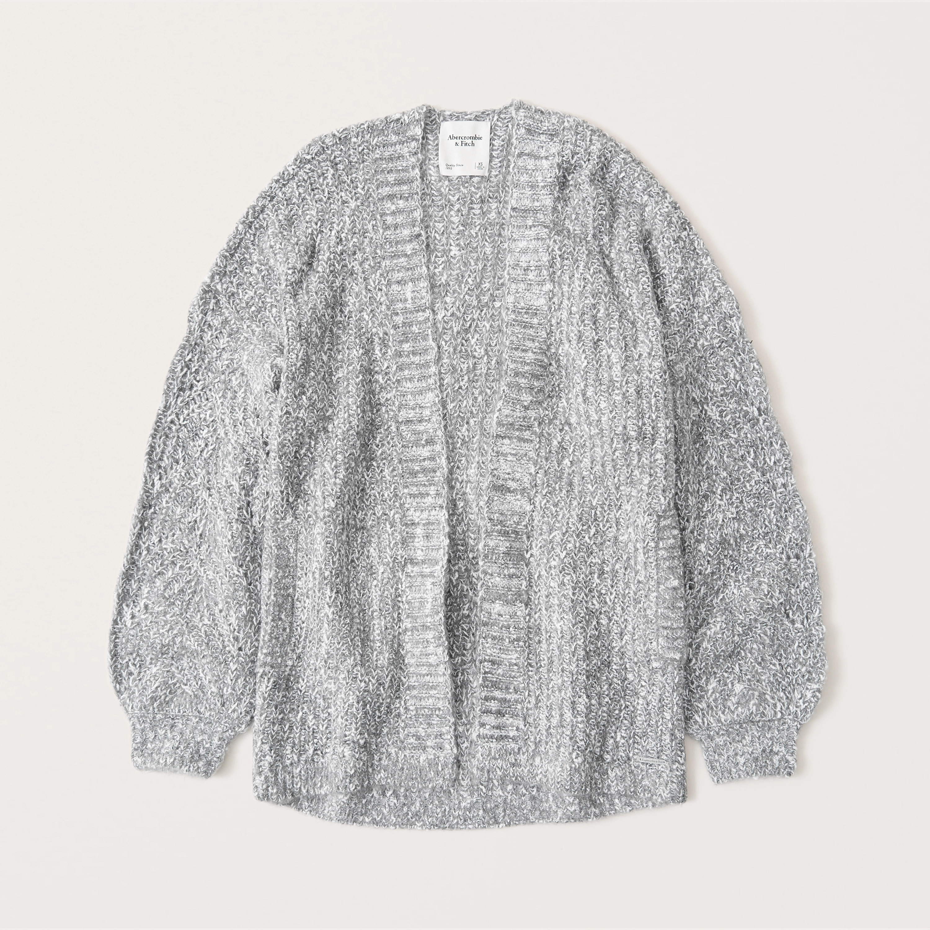 Women's Cable Knit Puff Sleeve Cardigan | Women's New Arrivals | Abercrombie.com | Abercrombie & Fitch (US)